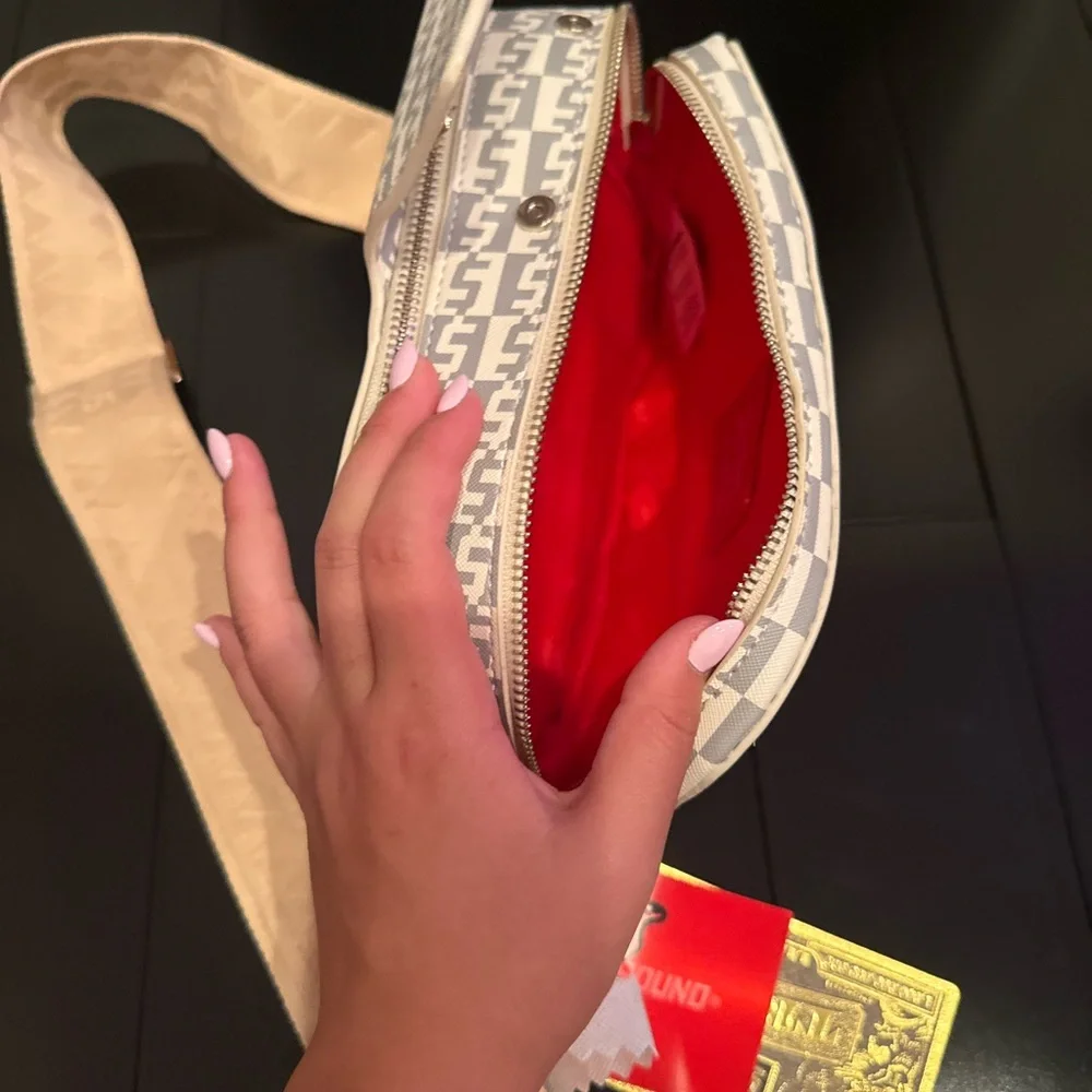 Sprayground Tan and Gray Patterned Bag - Picture 5 of 7